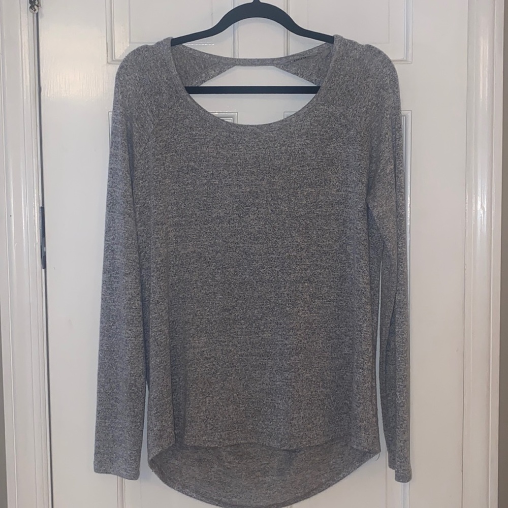 Athleta Long-Sleeve Tee Heather Grey Women’s Size Small